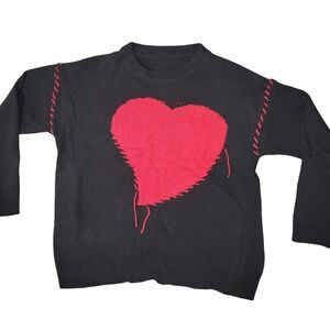 Emmiol Men's Black and Red Jumper | Sz: L